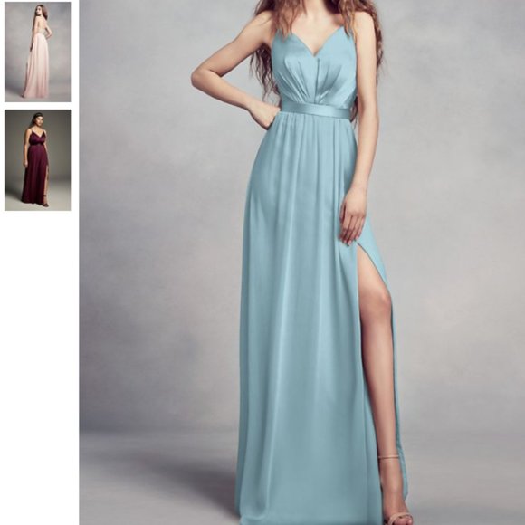 White by Vera Wang Dresses & Skirts - Vera Wang Bridesmaid Dress Charmeuse and Chiffon